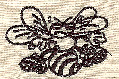 Embroidery Design: Bee cartoon 2.50w X 1.75h