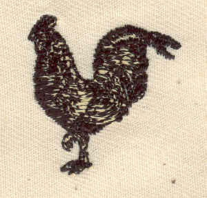 Embroidery Design: Rooster  1.06w X 1.13h
