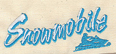Embroidery Design: Snowmobile 3.94w X 1.56h