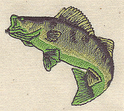 Embroidery Design: Bass 2.19w X 2.06h