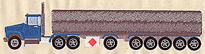 Embroidery Design: Tractor trailer 9.44w X 2.25h