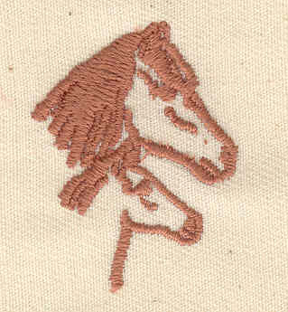 Embroidery Design: Horse heads 1.13w X 1.44h