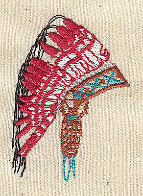 Embroidery Design: Indian headdress 1.38w X 2.00h