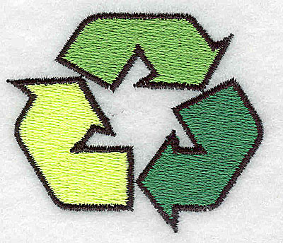 Embroidery Design: Recycling symbol 2.31w X 2.00h