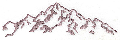 Embroidery Design: Mountains 5.50w X 1.63h