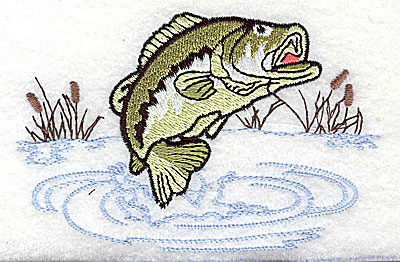 Embroidery Design: Fish 4.00w X 2.63h