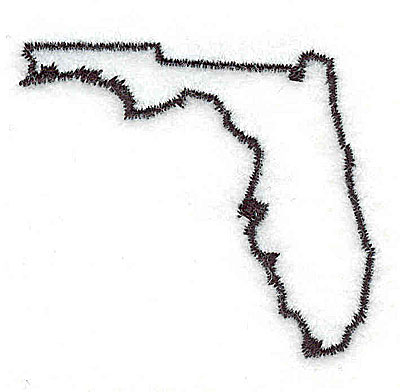 Embroidery Design: Florida map 2.06w X 1.19h
