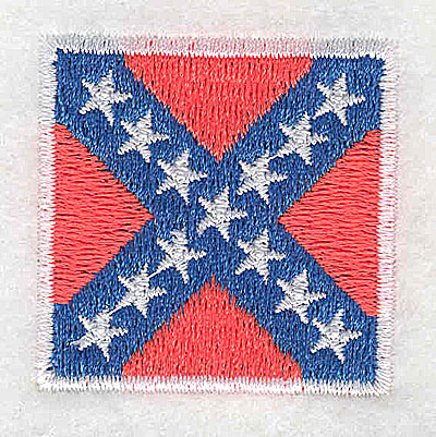 Embroidery Design: Confederate flag 1.50w X 1.50h
