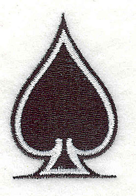 Embroidery Design: Spade 1.31w X 1.94h