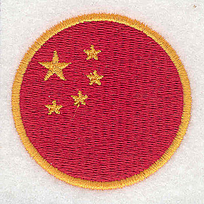 Embroidery Design: Chinese flag 2.13w X 2.00h
