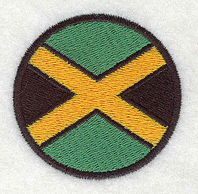 Embroidery Design: Jamaican flag 2.06w X 2.00h