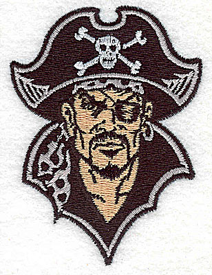 Embroidery Design: Pirate 2.94w X 3.13h