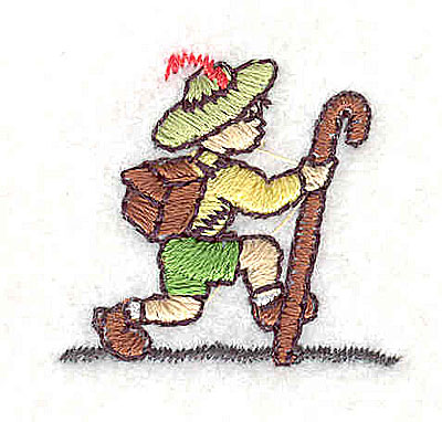 Embroidery Design: Hiker 1.19w X 1.13h