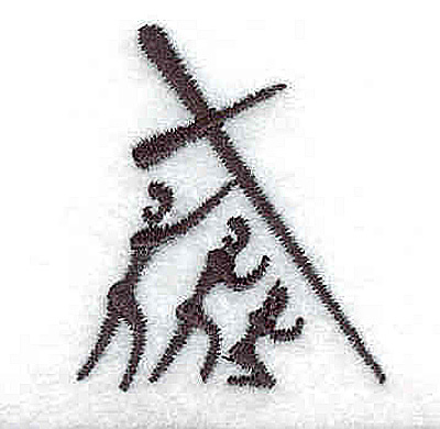 Embroidery Design: Christians Raising the Cross1.44W x 1.25H