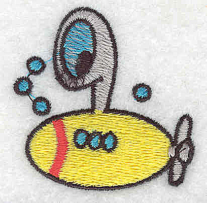 Embroidery Design: Submarine1.81W x 1.75H