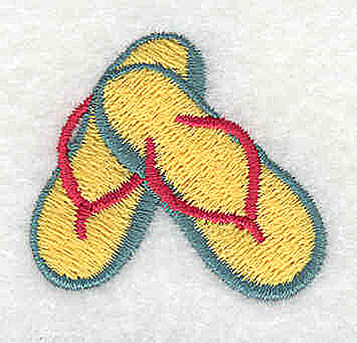 Embroidery Design: Flip flops 1.44w X 1.31h