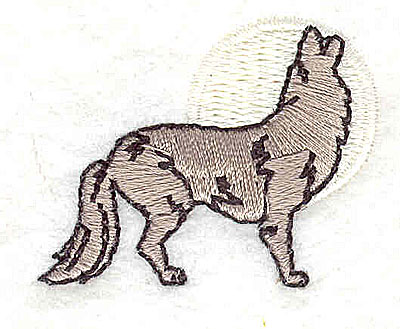 Embroidery Design: Howling wolf 1.44w X 1.19h