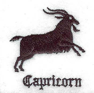 Embroidery Design: Capricorn 1.75w X 1.94h