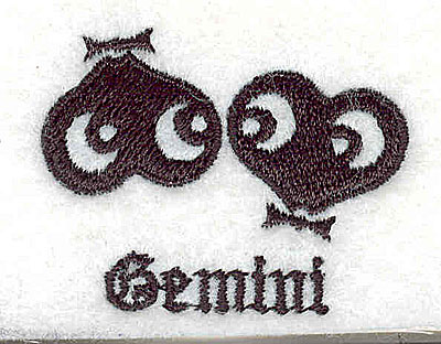 Embroidery Design: Gemini 1.63w X 1.25h