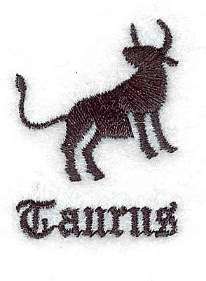 Embroidery Design: Taurus 1.06w X 1.31h