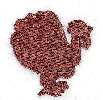 Embroidery Design: Turkey silhouette 1.50w X 1.56h