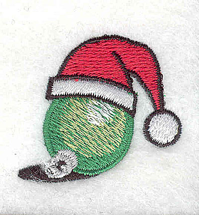 Embroidery Design: Santa hat on Christmas ornament 1.44w X 1.31h