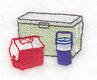 Embroidery Design: Picnic coolers 1.44w X 1.13h