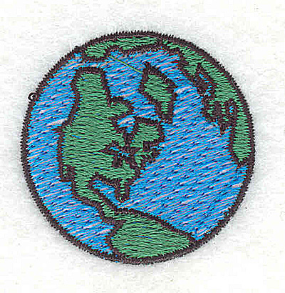 Embroidery Design: Globe 1.44w X 1.44h