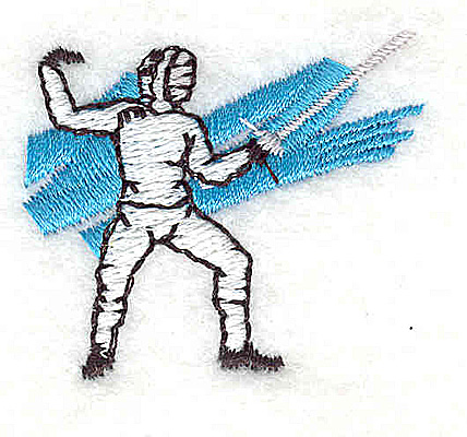 Embroidery Design: Fencer 1.50w X 1.31h