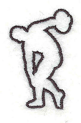 Embroidery Design: Discus thrower 0.94w X 1.56h