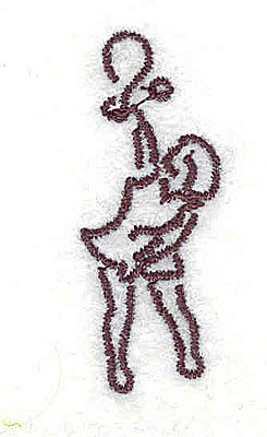 Embroidery Design: Tennis player 0.56w X 1.50h