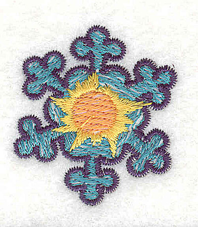 Embroidery Design: Snowflake with sun 1.31w X 1.50h