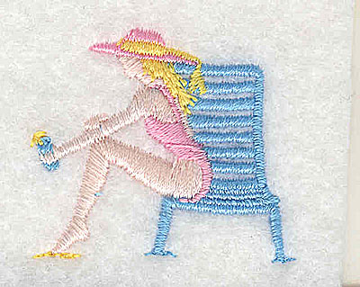 Embroidery Design: Sunbather 1.56w X 1.31h