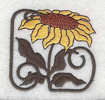 Embroidery Design: Sunflower 2.25w X 2.13h