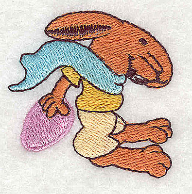 Embroidery Design: Easter bunny hopping 1.81w X 1.81h