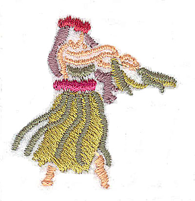 Embroidery Design: Hula dancer 1.38w X 1.44h