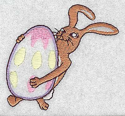 Embroidery Design: Easter bunny with egg 2.69w X 2.50h