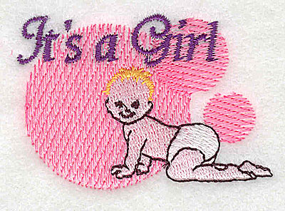 Embroidery Design: It's a Girl 2.50w X 1.75h