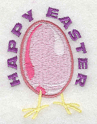 Embroidery Design: Happy Easter   1.63w X 2.31h