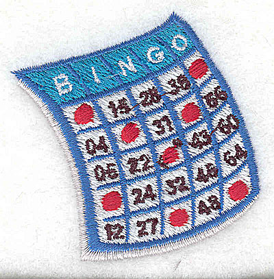 Embroidery Design: Bingo card 2.44w X 2.38h