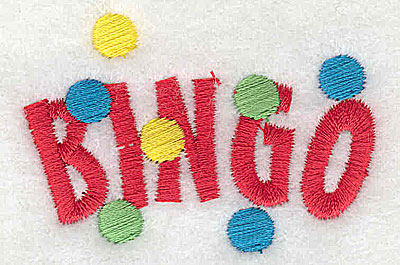Embroidery Design: Bingo 2.25w X 1.44h