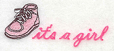 Embroidery Design: It's a Girl 3.31w X 1.31h