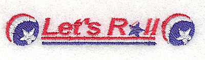 Embroidery Design: Let's Roll 2.94w X 0.50h