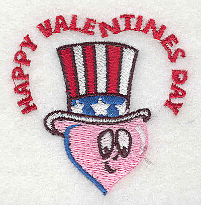 Embroidery Design: Happy Valentines Day 2.19w X 2.25h