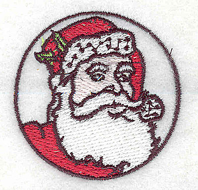 Embroidery Design: Santa head 1.94w X 1.94h