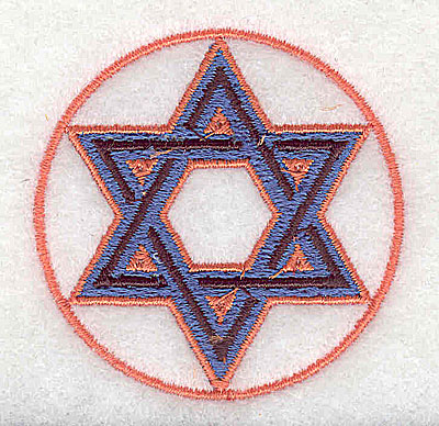 Embroidery Design: Star of David 2.00w X 2.00h
