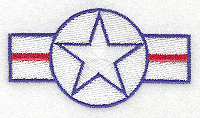 Embroidery Design: U.S.A. Star and stripes 2.94w X 1.56h
