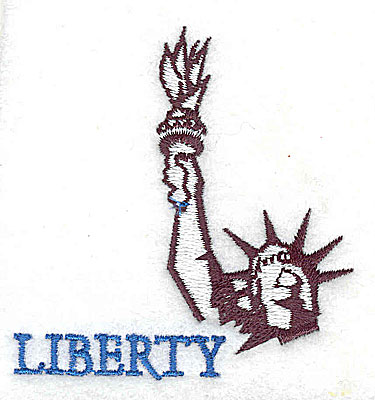 Embroidery Design: Liberty 2.56w X 2.63h