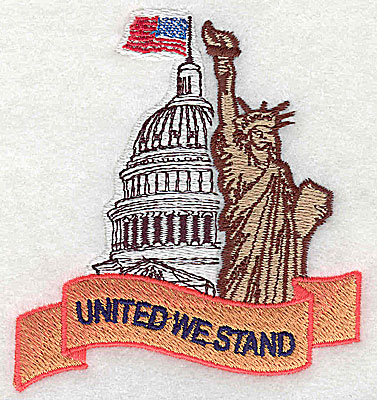 Embroidery Design: United We Stand 3.13w X 3.50h