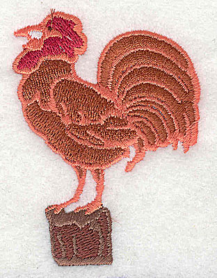 Embroidery Design: Rooster 2.13w X 2.88h